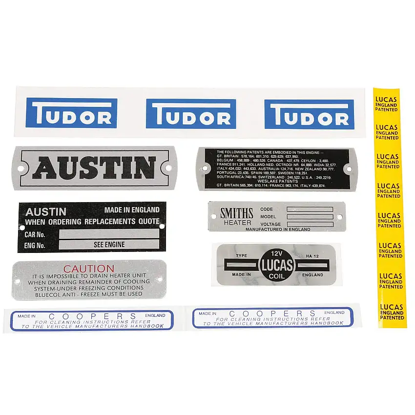 Decal & ID Plate Sets