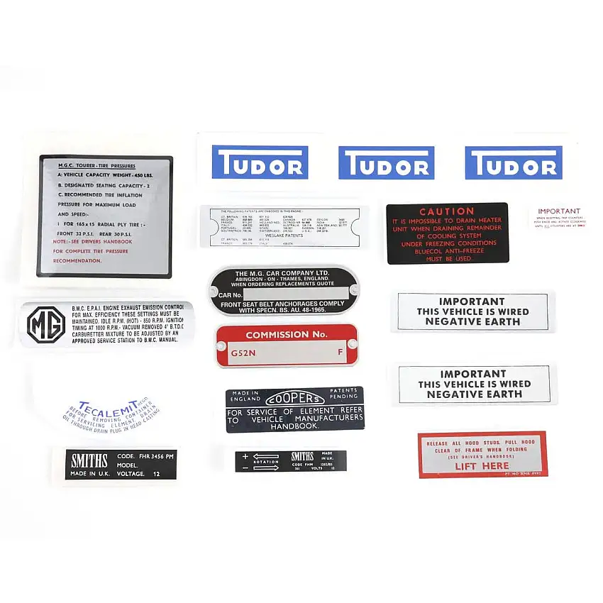 Decal & ID Plate Set 315155