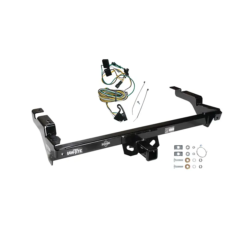 1987-1995 Chevrolet G30 Draw-tite Class 3 Trailer Hitch, 2 Inch Square Receiver Bundle w/ Plug-n-Play T-One Wiring Harness 41121