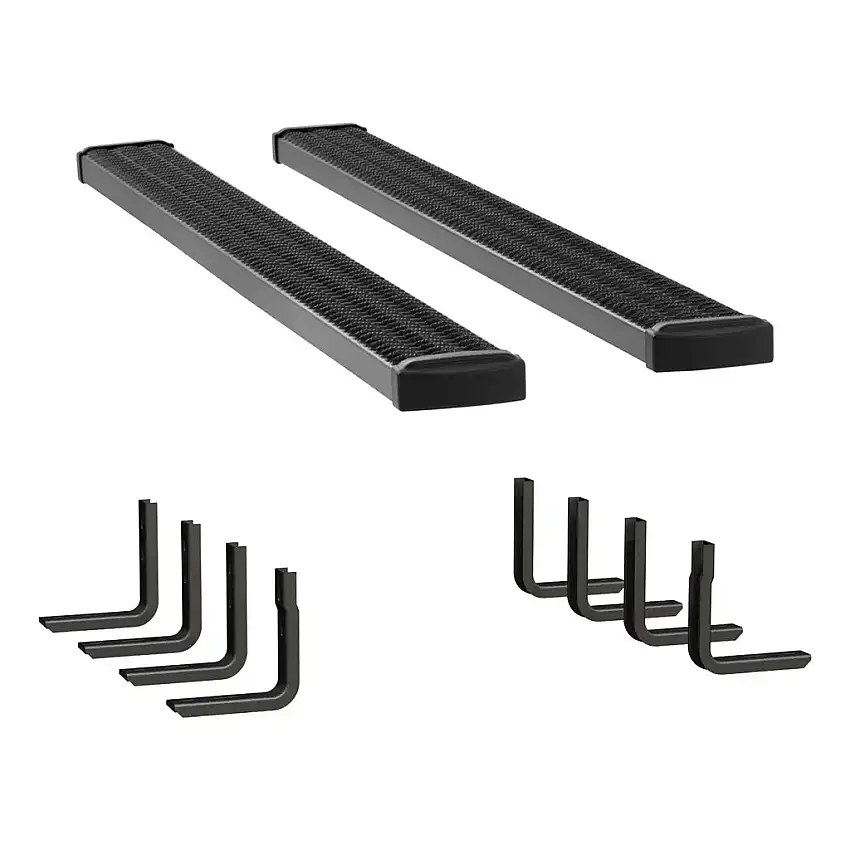LUVERNE Grip Step 7" x 88" Black Aluminum Running Boards, Select Ford Super Duty 415088-409922