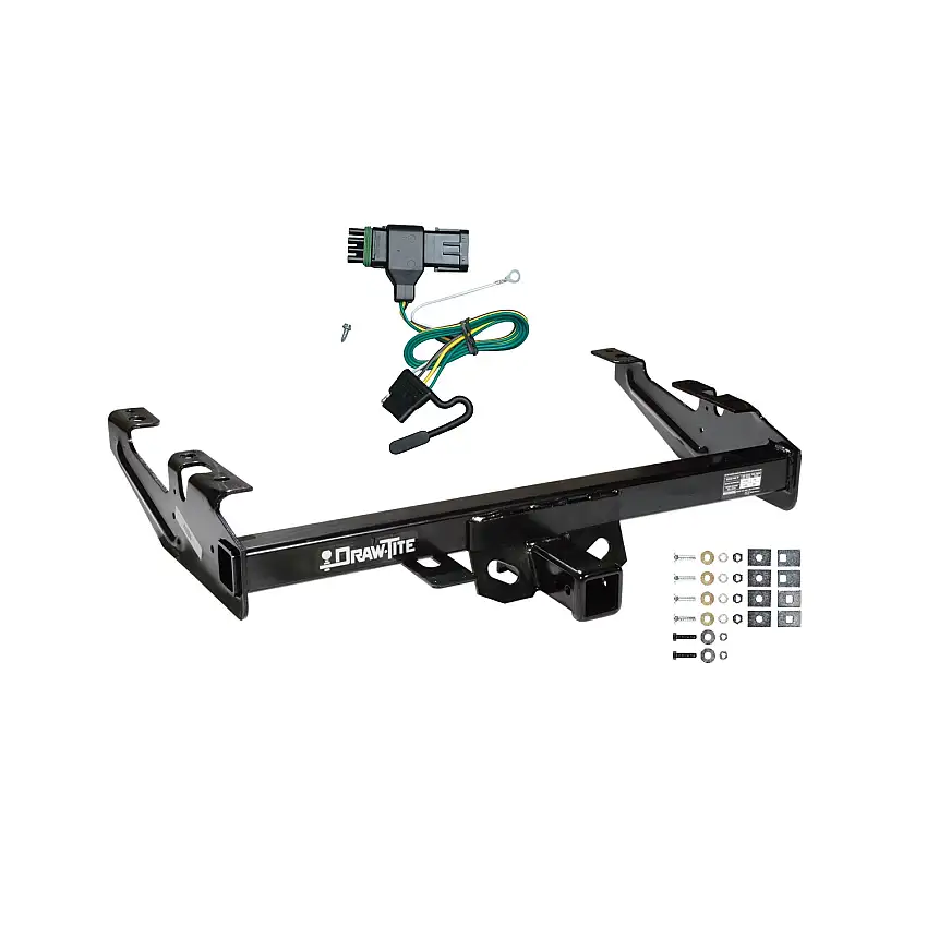 1988-1999 Chevrolet C1500 Draw-tite Class 4 Trailer Hitch, 2 Inch Square Receiver Bundle w/ Plug-n-Play T-One Wiring Harness 41524