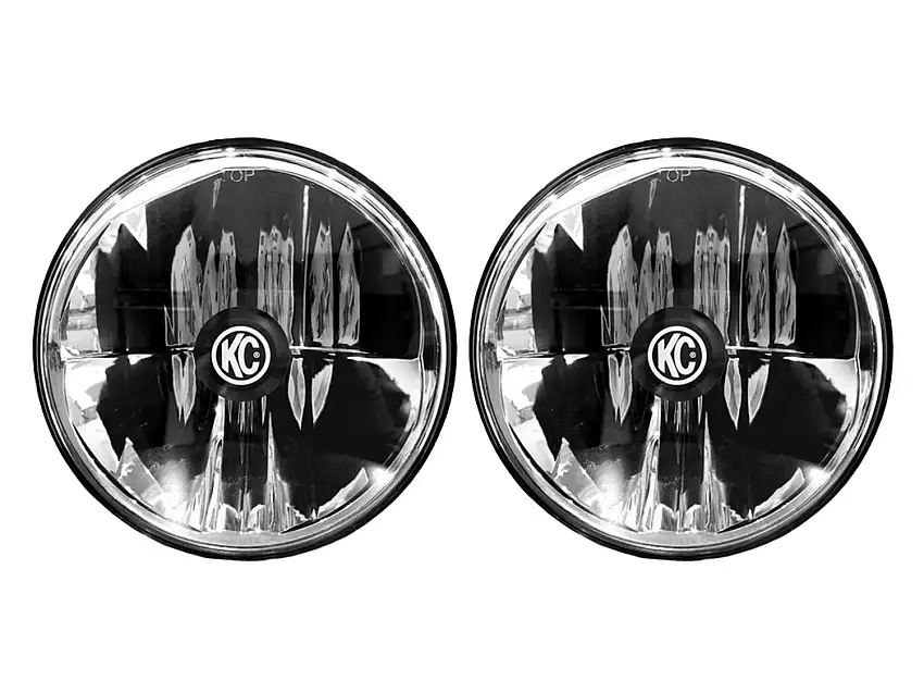 KC Hilites 42351 KC Headlights Gravity LED 7in 2-Light 2007-2018 Jeep Wrangler JK