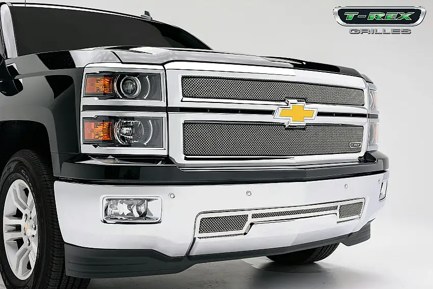 T-Rex Grilles 44117 Sport Grille, Chrome, Stainless Steel, 2 Pc, Overlay