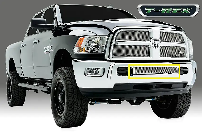 T-Rex Grilles 45452 Sport Bumper Grille, Chrome, Stainless Steel, 1 Pc, Replacement