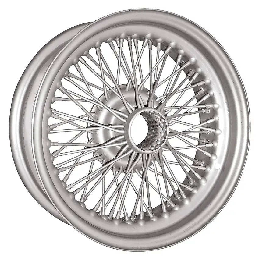 Wire Wheel, Painted, 15"x5.5", 70 Spoke, Centerlaced, Tubeless Type, TR250 Heavy Duty, TR6 Upgrade