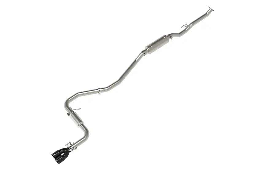 AFE 49-36631-B Takeda 2-1/2 IN to 3 IN 304 Stainless Steel Cat-Back Exhaust w/ Black Tips