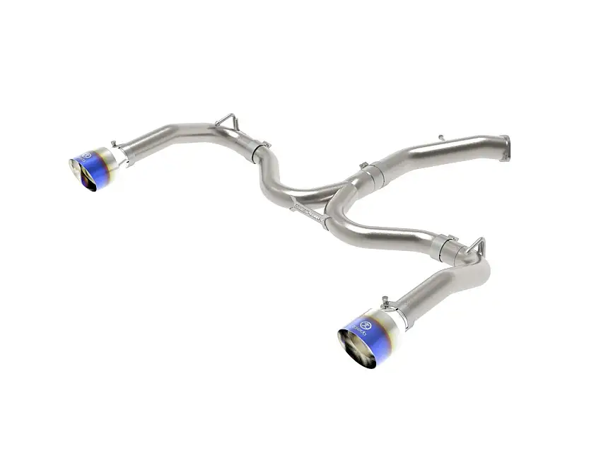 AFE 49-37037-L Takeda 3 IN to 2-1/2 IN 304 Stainless Steel Cat-Back Exhaust w/ Blue Flame Tip