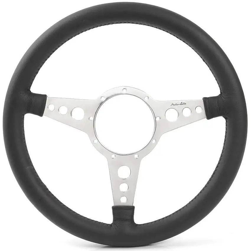 Black Leather Rim Steering Wheels by Moto-Lita