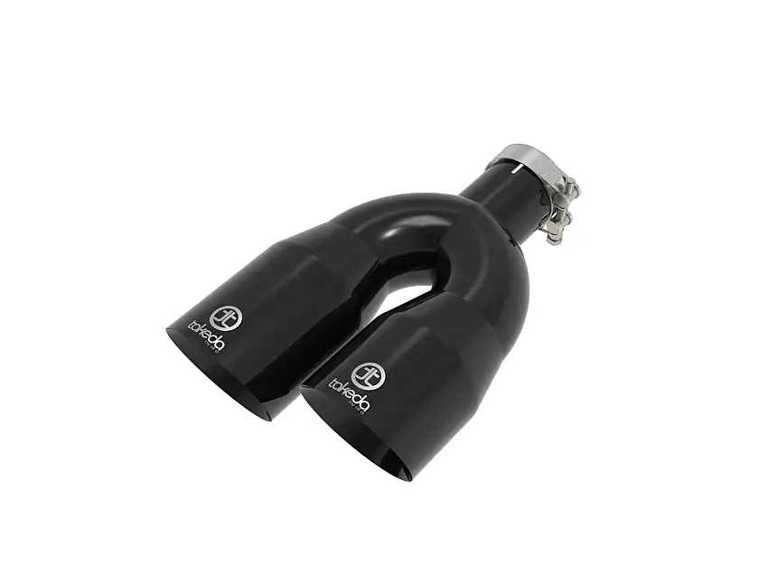 AFE 49T25484-B121 Takeda 304 Stainless Steel Clamp-on Exhaust Tip Black