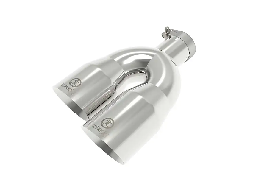 AFE 49T25484-P122 Takeda 304 Stainless Steel Clamp-on Exhaust Tip Polished