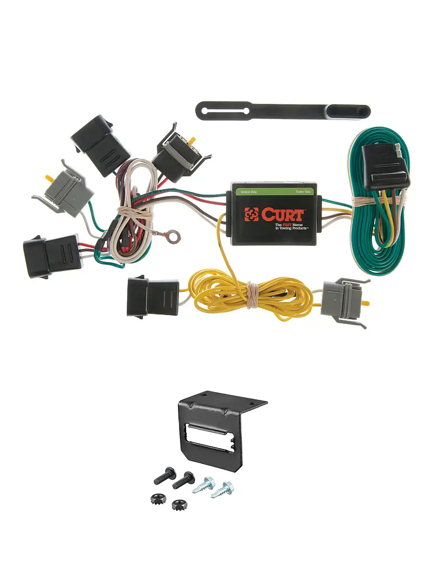 01-03 Mazda Tribute Without factory 1-1/4" receiver hitch CURT 4-flat Plug and Play Trailer Wiring