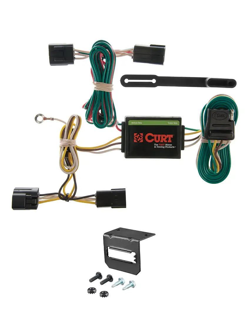 98-02 HONDA Passport With door mounted spare tire CURT 4-flat Plug and Play Trailer Wiring