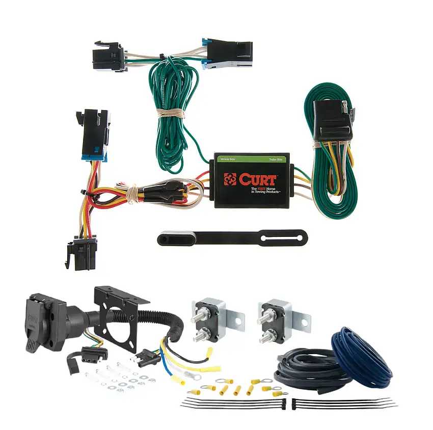 01 - 03 Chrysler Town & Country With Stow 'n Go CURT Trailer Brake Controller 7-Way Upgrade Kit 7WK651