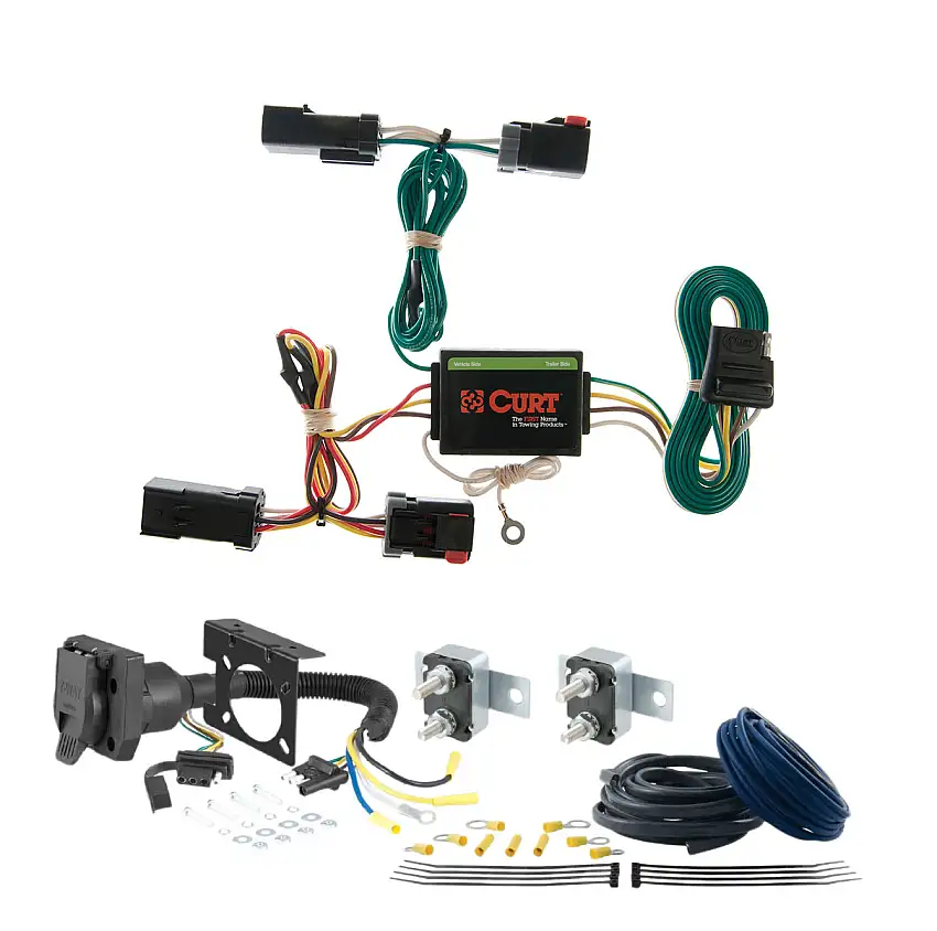 00 - 10 Dodge Ram 2500 Excluding factory receiver CURT Trailer Brake Controller 7-Way Upgrade Kit 7WK728