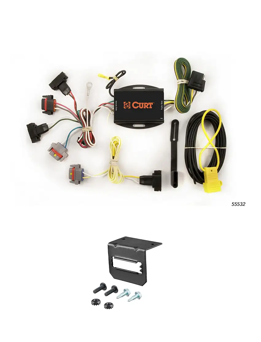 01-10 Chrysler PT Cruiser CURT 4-flat Plug and Play Trailer Wiring