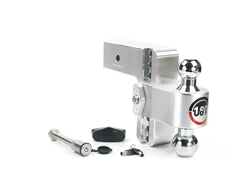Weigh Safe 180 Hitch - Drop Hitch w/Chrome Combo Ball - 6" Drop for 3" Shank w/Hitch Pin CTB6-3-KA