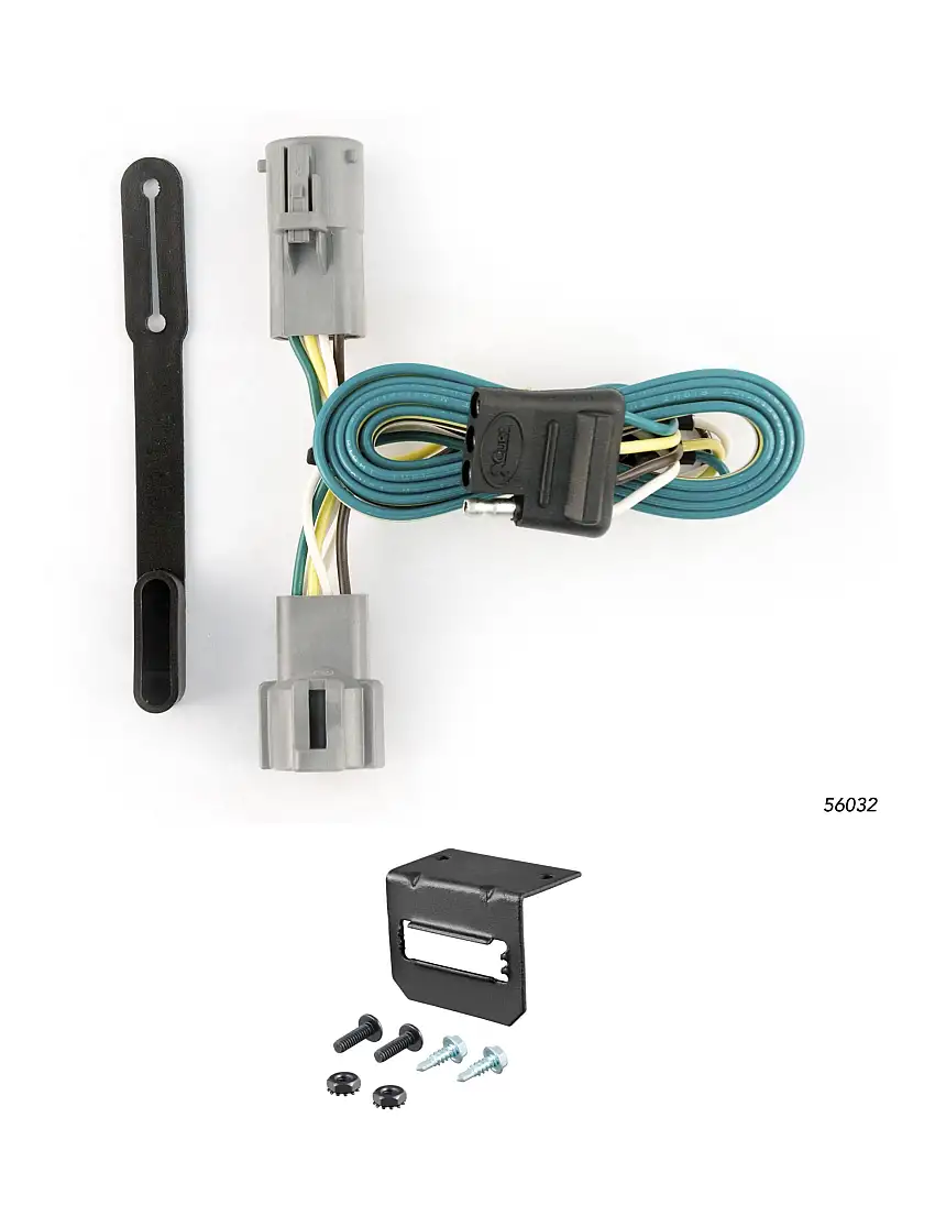 03-07 Ford F-250 Super Duty Excluding 20" spare tire CURT 4-flat Plug and Play Trailer Wiring