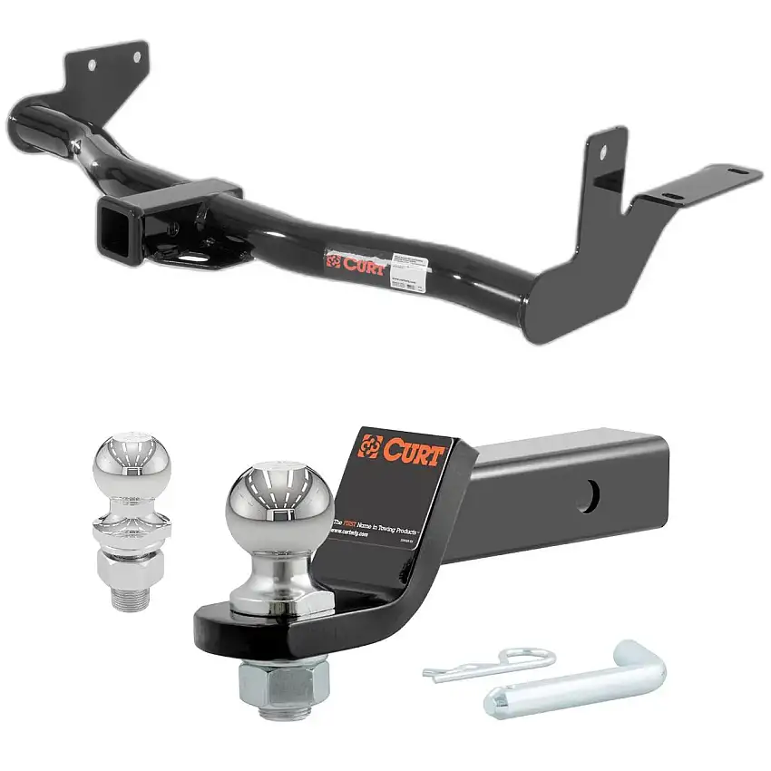 2002-2004 Isuzu Axiom With Under-Vehicle Spare CURT Class 3 Trailer Hitch, 2" Receiver + 2" Ball + 1-7/8" Ball Kit