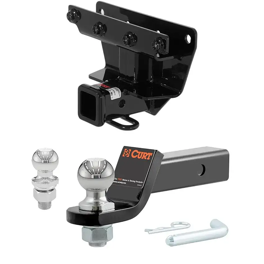 2006-2010 Jeep Commander Excluding Rocky Mountain Edition CURT Class 3 Trailer Hitch, 2" Receiver + 2" Ball + 1-7/8" Ball Kit
