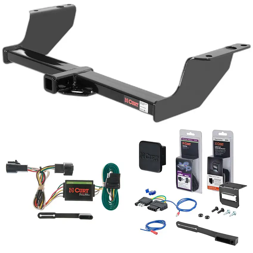 01 - 08 Mazda B2300 01 - 05 models are no drill Curt 1-1/4" Class 2 Trailer Tow Hitch + 5-Flat Wiring Kit Tow Boat/Utility Trailer with Surge Brakes 12012