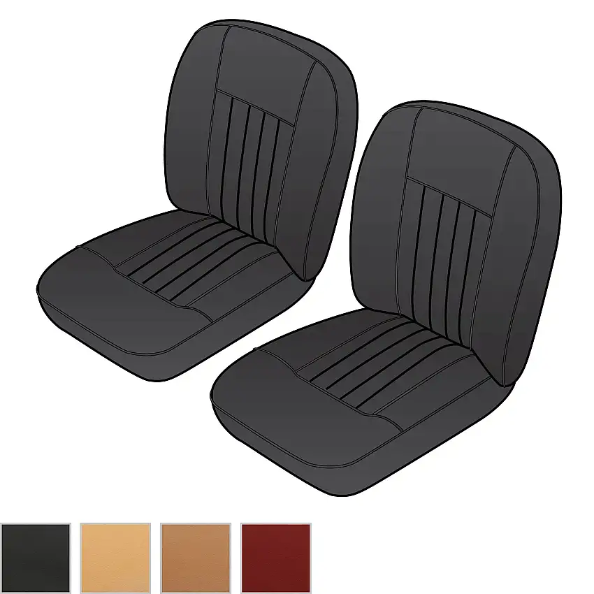 Complete Leather Front Seat Assemblies, 1962-68