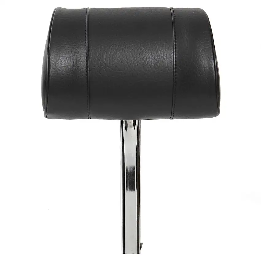 Headrest, black, eared type, smooth, vinyl