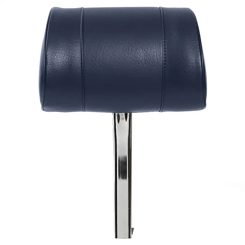 Headrest, navy, eared type, smooth, vinyl