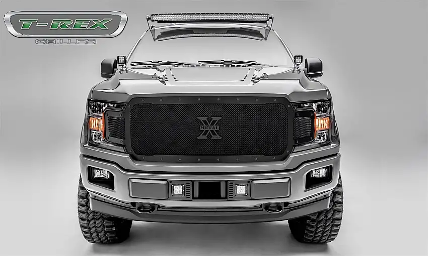 T-Rex Grilles 6715711-BR Stealth X-Metal Grille, Black, Mild Steel, 1 Pc, Replacement