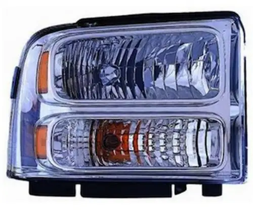 OEM Ford Powerstroke Chrome Headlight - Right Passenger Side