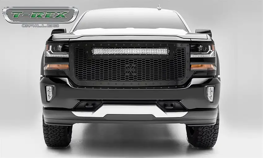 T-Rex Grilles 7311281-BR Stealth Laser Torch Grille, Black, Mild Steel, 1 Pc, Replacement