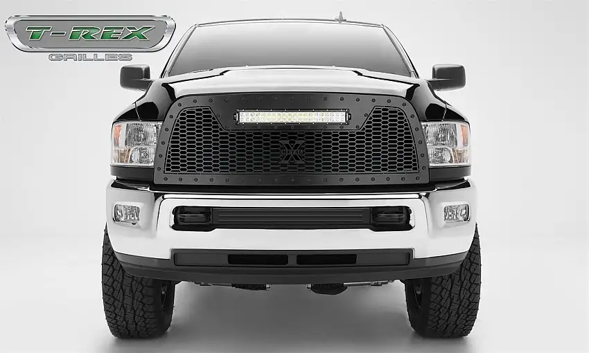 T-Rex Grilles 7314521-BR Stealth Laser Torch Grille, Black, Mild Steel, 1 Pc, Replacement