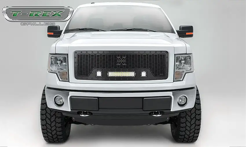 T-Rex Grilles 7315681-BR Stealth Laser Torch Grille, Black, Mild Steel, 1 Pc, Insert