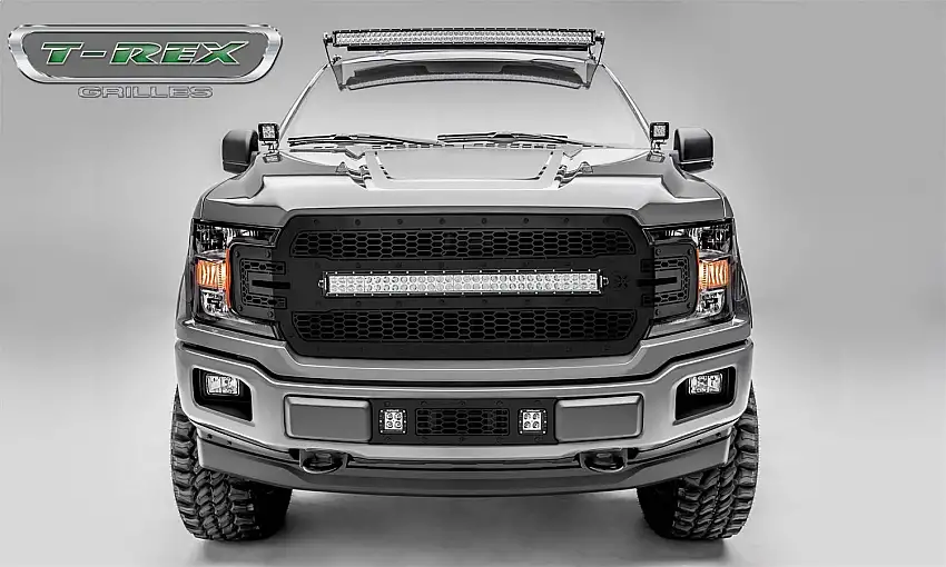 T-Rex Grilles 7315711-BR Stealth Laser Torch Grille, Black, Mild Steel, 1 Pc, Replacement