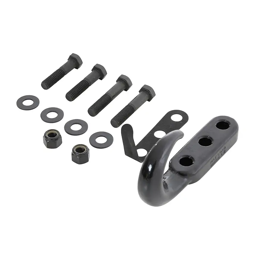 SmittyBilt Tow Hook Kit In Black For 1942-95 Jeep CJ Series & Wrangler YJ 7605