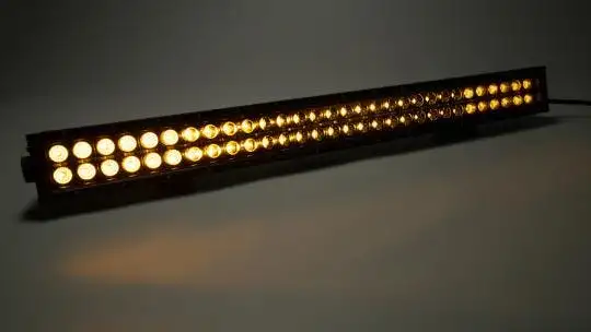 Southern Truck 77030 30-inch Amber/White Led Light Bar, Dbl Row, Combo Flood/Beam 72W