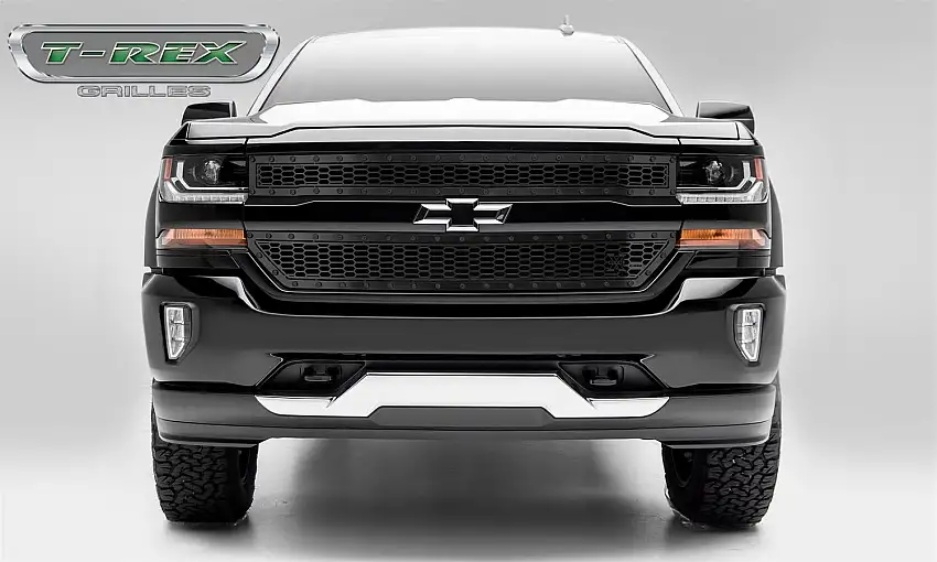 T-Rex Grilles 7711281-BR Stealth Laser X Grille, Black, Mild Steel, 2 Pc, Overlay