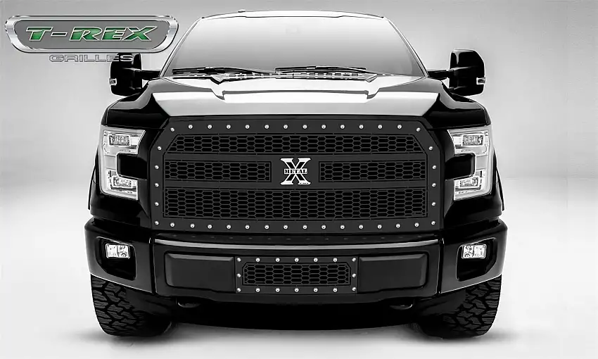 T-Rex Grilles 7715731 Laser X Grille, Black, Mild Steel, 1 Pc, Replacement