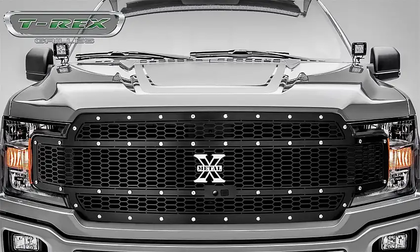 T-Rex Grilles 7715891 Laser X Grille, Black, Mild Steel, 1 Pc, Replacement
