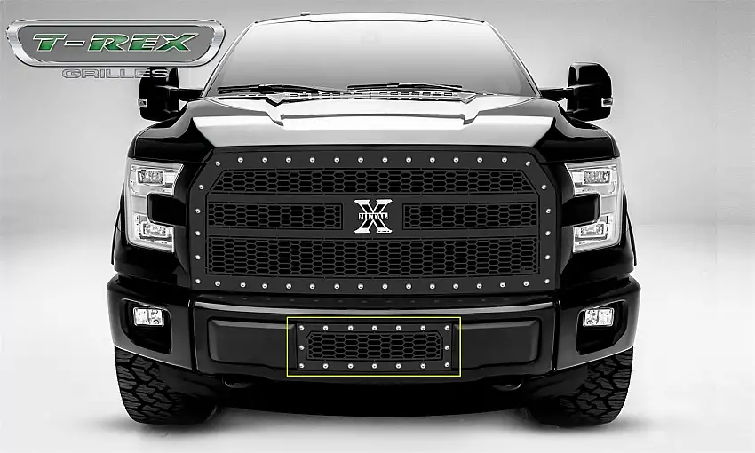 T-Rex Grilles 7725731 Laser X Bumper Grille, Black, Mild Steel, 1 Pc, Insert