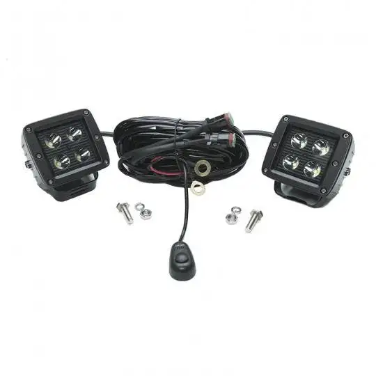 Southern Truck 79916K 2-Inch Square Cube Cree Spot Beam Led Lights, Black Series