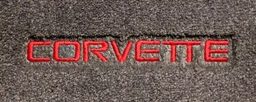 MAT SET-FLOOR-LLOYD'S VELOURTEX-WITH EMBROIDERED RED SCRIPT LOGO-COLORS-PAIR-91-95 (#E15069R)