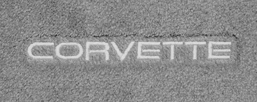 MAT SET-FLOOR-LLOYD'S VELOURTEX-WITH EMBROIDERED SILVER SCRIPT LOGO-COLORS-PAIR-84-90 (#E15068S)