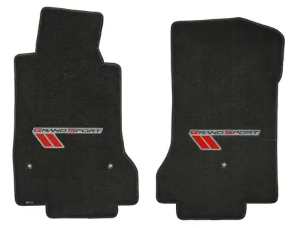 MAT SET-FLOOR-LLOYD'S ULTIMAT-APPLIQUE GRAND SPORT LOGO-RED/BLACK ON SILVER-COLORS-PR-10-E13 (#E15047)