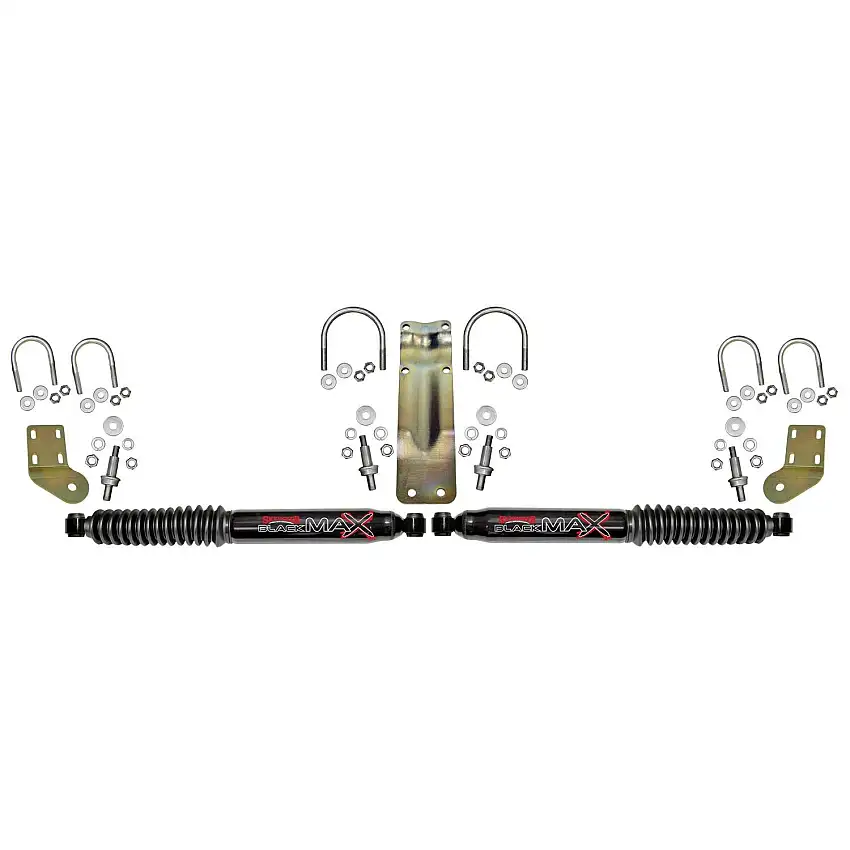 Skyjacker 8253 Black MAX Dual Stabilizer Kit With Black Cylinders and Black Boots.