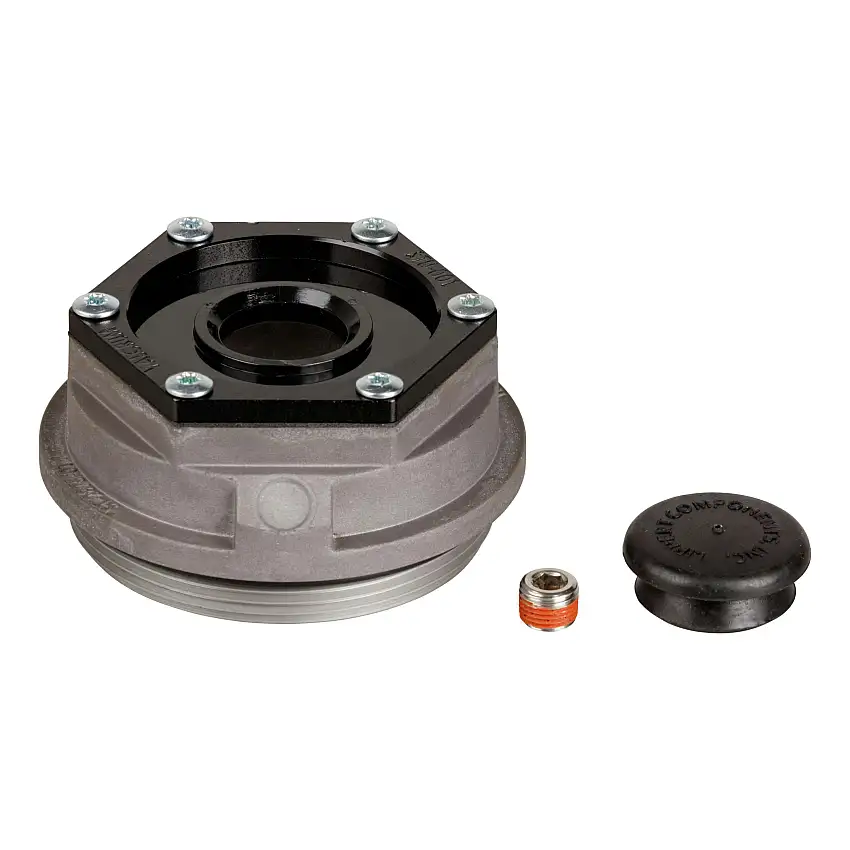 CURT 85373929 Threaded Dust Cap with Rubber Plug & O-Ring, 2-7/8" Diameter, 8,000-lb. Axles