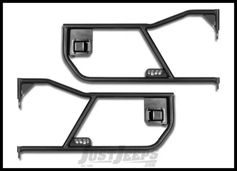 Warrior Products Adventure Tubular Front Doors with Paddle Style Handles in Black Powder Coat Finish For 2007-18 Jeep Wrangler JK 2 Door & Unlimited 4 Door Models 90773