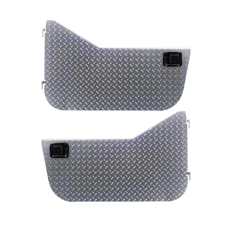 Warrior Products Front Half Doors with Rotary Style Paddle Latch (Aluminum Diamond Plate) For 2007-18 Jeep Wrangler JK 2 Door & Unlimited 4 Door Models 920DOOR