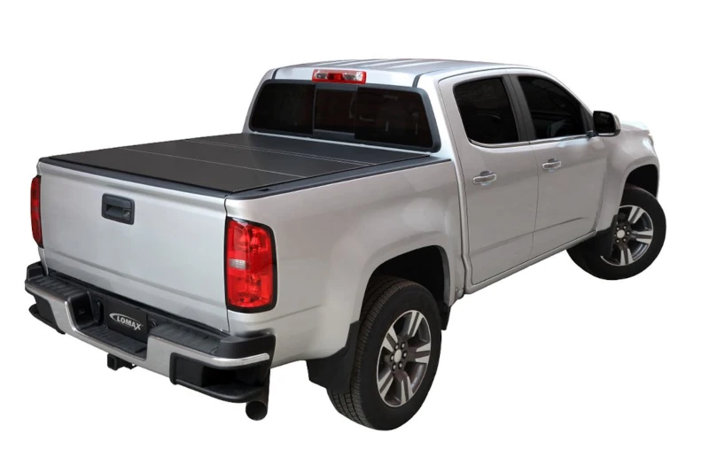2007-2021 Toyota Tundra 5.5ft Bed Access LOMAX Hard Tri-Fold Tonneau Cover (with Deck Rail System) | B1050059