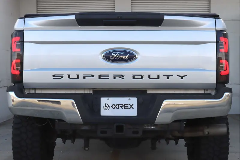 2017-2019 Ford F250 & F350 AlphaRex PRO-Series LED Taillights Jet Black | 657010