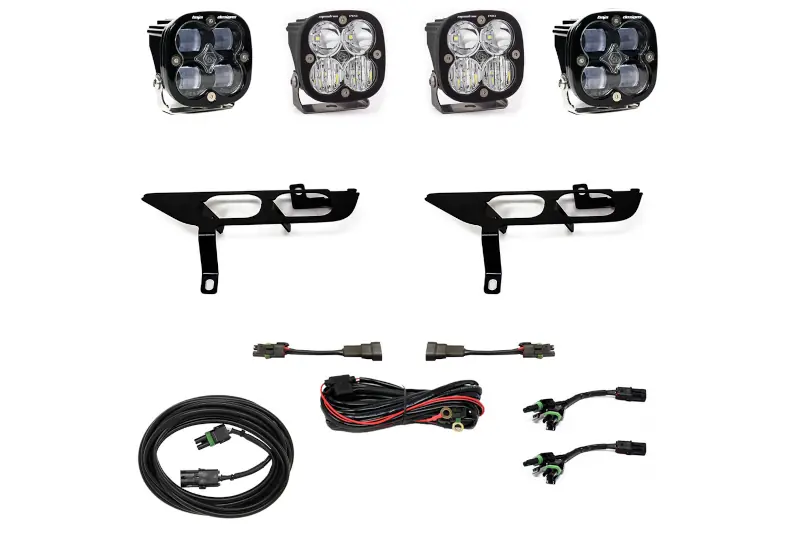 2021-2023 Ford F150 with OEM DRLs Baja Designs Clear SAE & Squadron Pro LED For Bucket Light Kit | 447870